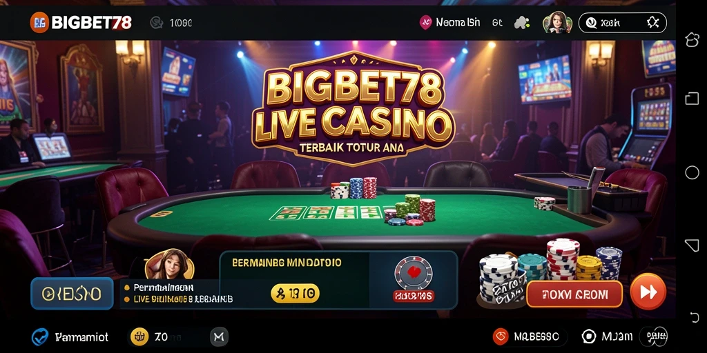 Screenshot BIGBET78 menampilkan gameplay Live Casino yang menarik dan interaktif.