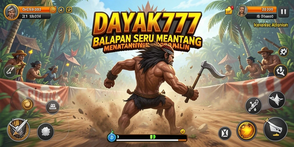 Gameplay DAYAK777 yang intens dan mendebarkan saat balapan.