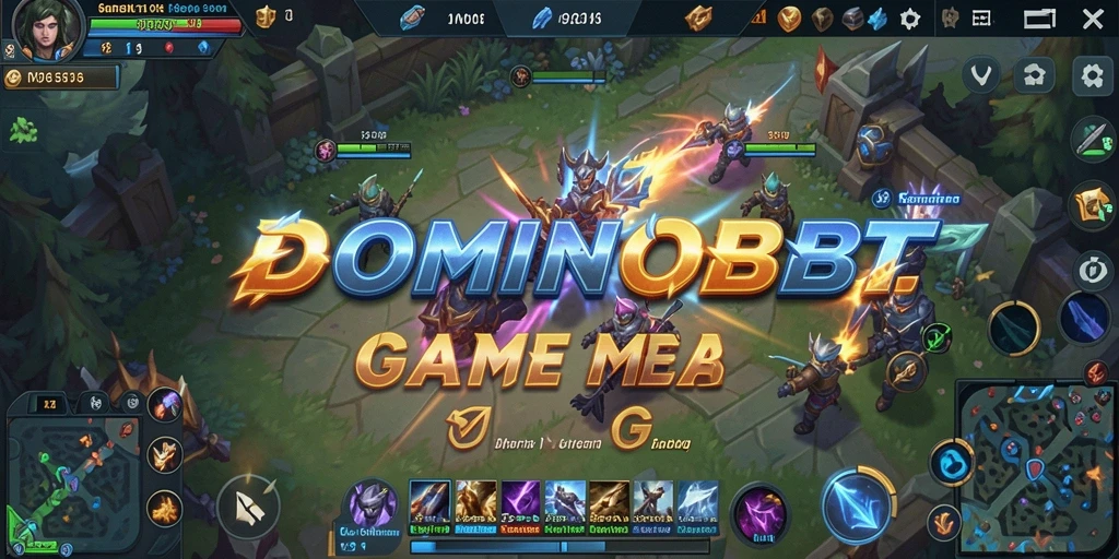 Tampilan gameplay seru dalam DOMINOBET, aksi MOBA mendebarkan.