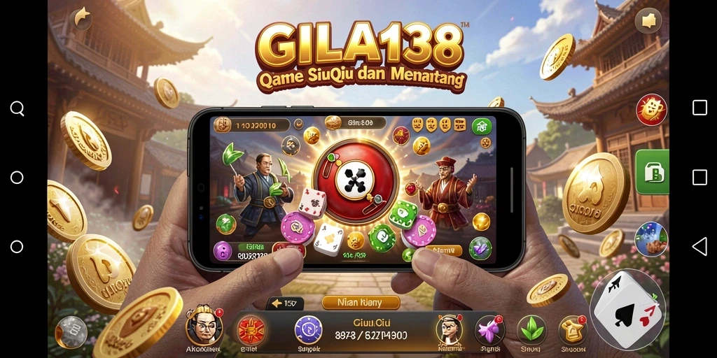 Tampilan gameplay seru QiuQiu di GILA138.