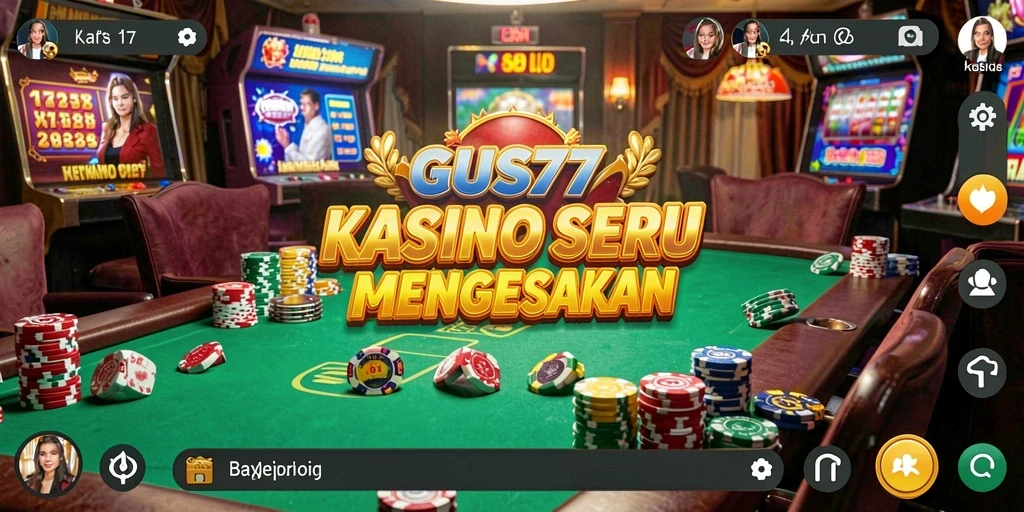 Tampilan utama <strong>GUS77</strong> yang menampilkan gameplay Kasino yang menawan.