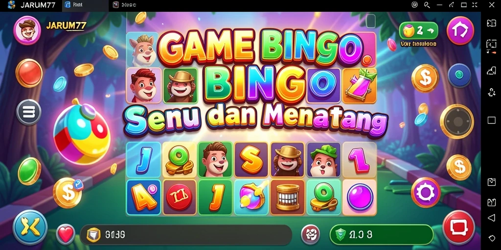 Screenshot JARUM77 menampilkan gameplay Bingo yang seru dan interaktif.