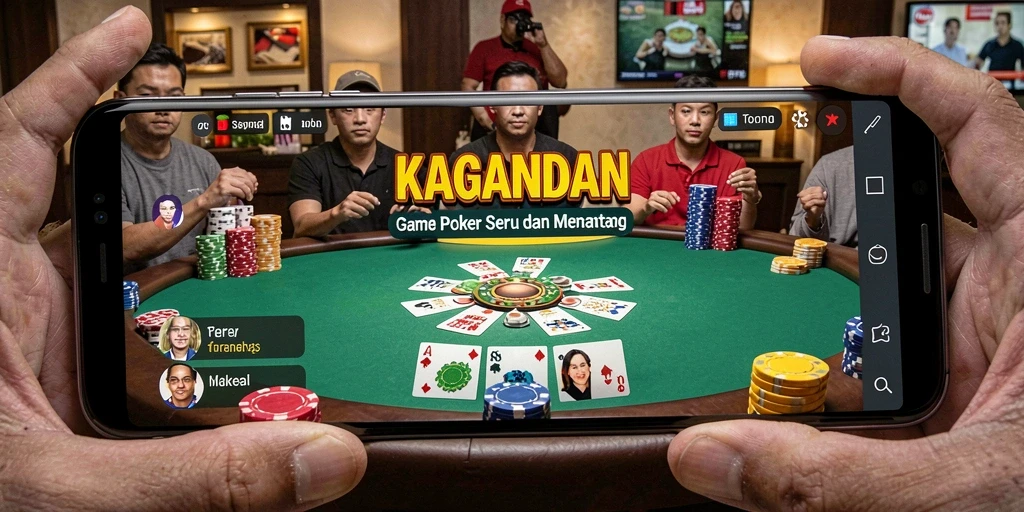 Screenshot KAGANDAN menampilkan gameplay poker yang seru.