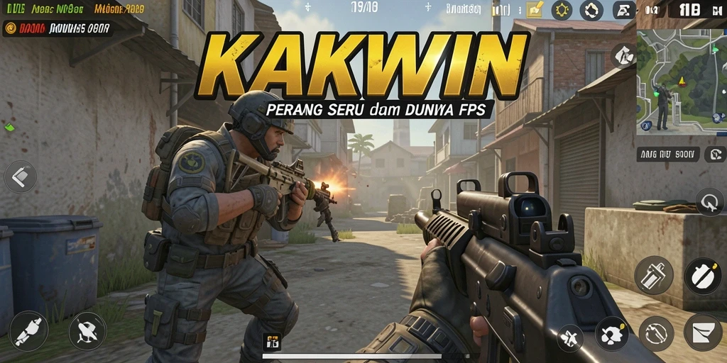 Gameplay KAKWIN yang menegangkan dengan aksi tembak menembak.