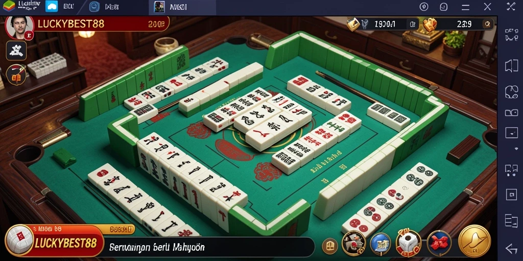 Tampilan gameplay seru LUCKYBEST88 di Mahjong dengan grafis menarik.