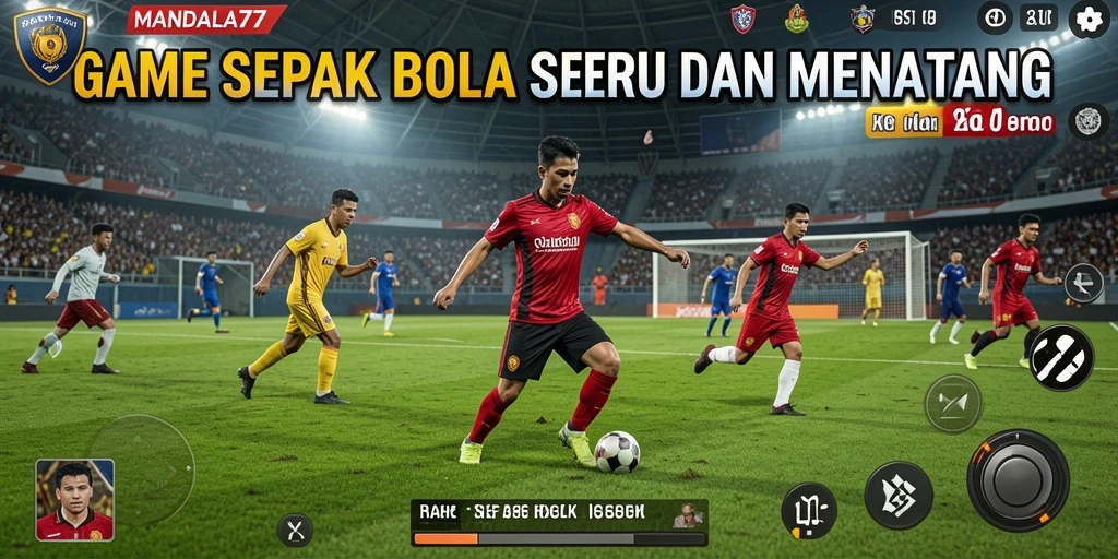 Gameplay MANDALA77 yang seru di lapangan sepak bola.