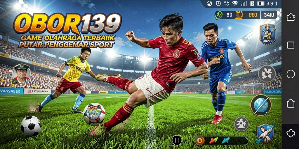 Screenshot gameplay OBOR138 menampilkan aksi olahraga yang mendebarkan.