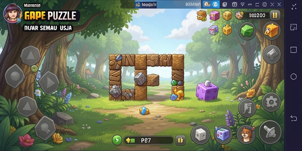 Screenshot gameplay PP7 menampilkan teka-teki yang menantang.