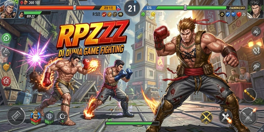 Tangkapan layar gameplay RPZZZ menampilkan aksi pertarungan yang mendebarkan.