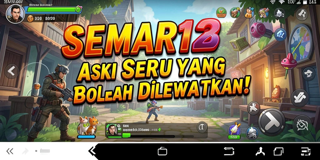 Screenshot menunjukkan pertempuran intens dalam game SEMAR123.