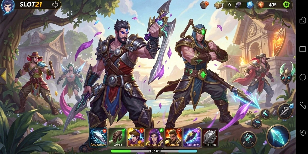 Tampilan gameplay SLOT21 yang seru dan mendebarkan di dunia ARPG.