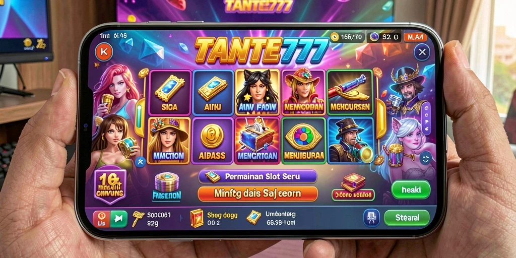 Tampilan gameplay Slot TANTE777 yang menarik dan penuh warna.