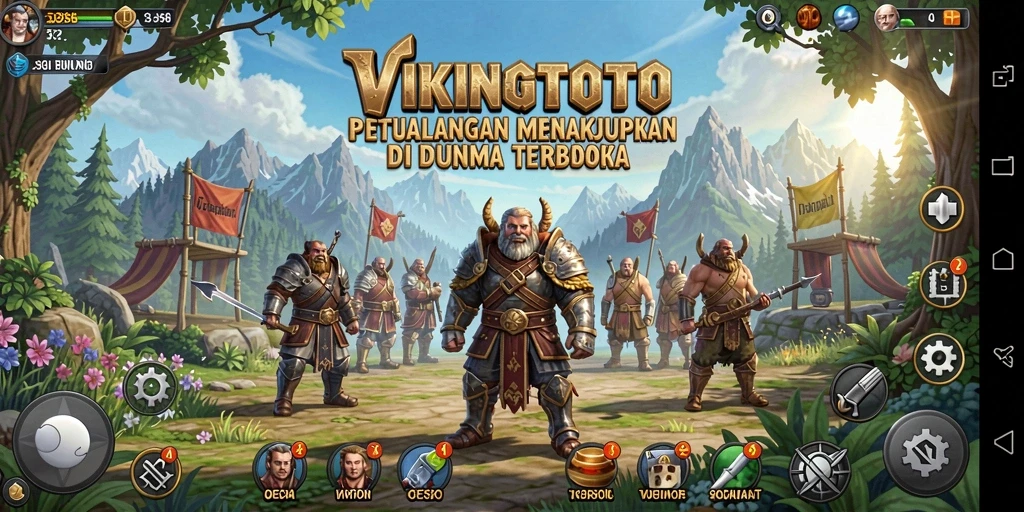 Tangkapan layar menarik menampilkan petualangan di dunia terbuka VIKINGTOTO.