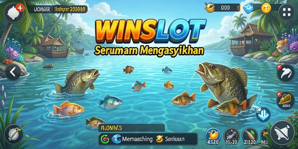 Gameplay memancing seru di WINSLOT dengan beragam ikan dan lokasi.